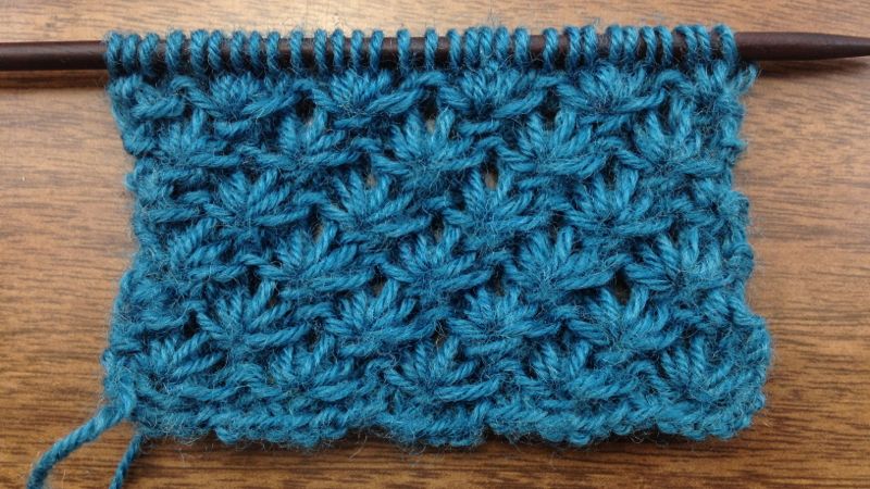 The Lotus Flower Stitch :: Knitting Stitch #73