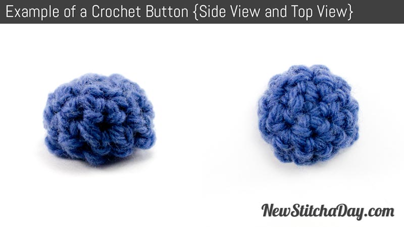 How to Crochet a Button | NEW STITCH A DAY