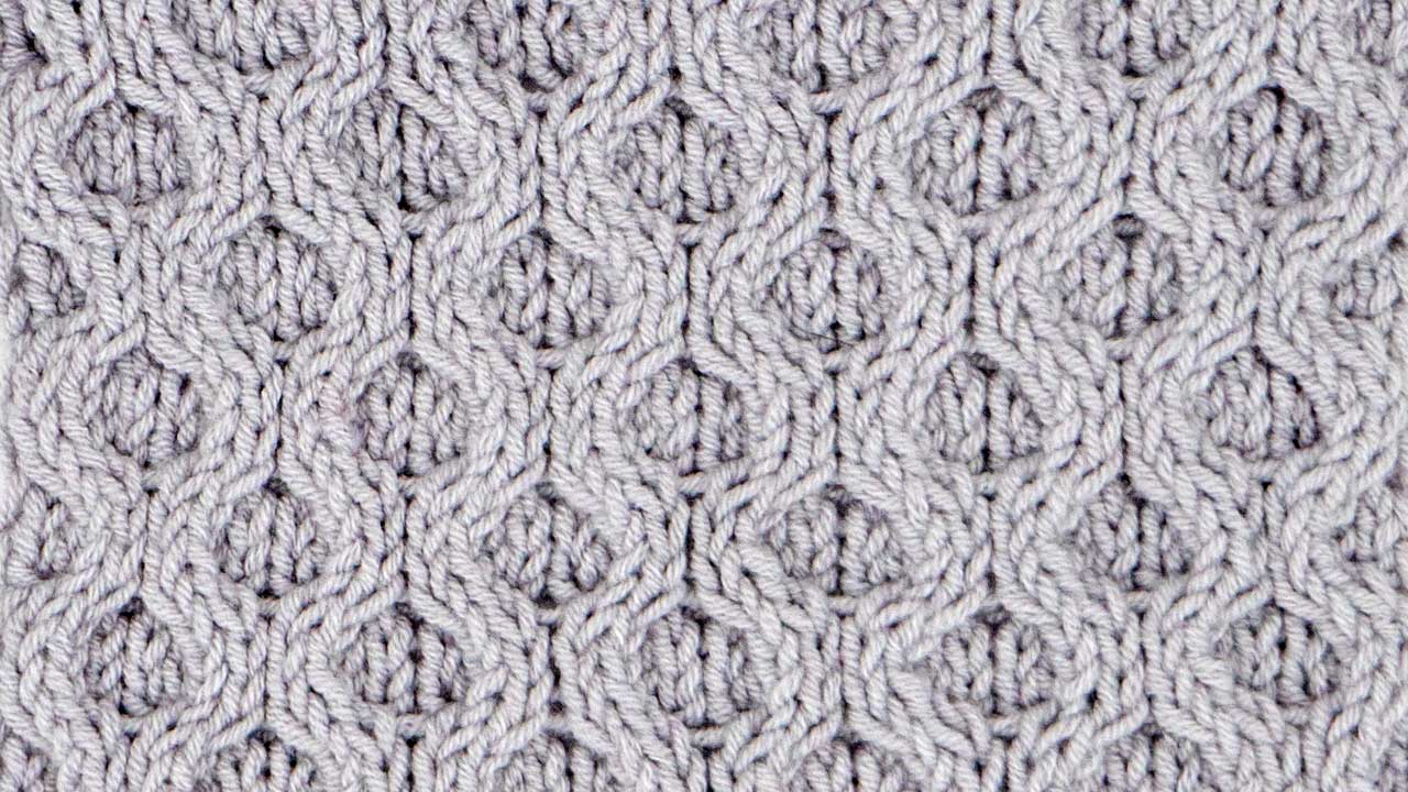 Honeycomb Cable Stitch Knitting Pattern (Right Side)