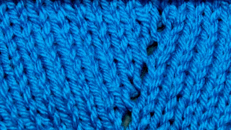 Example of the Afterthought Yarn Over