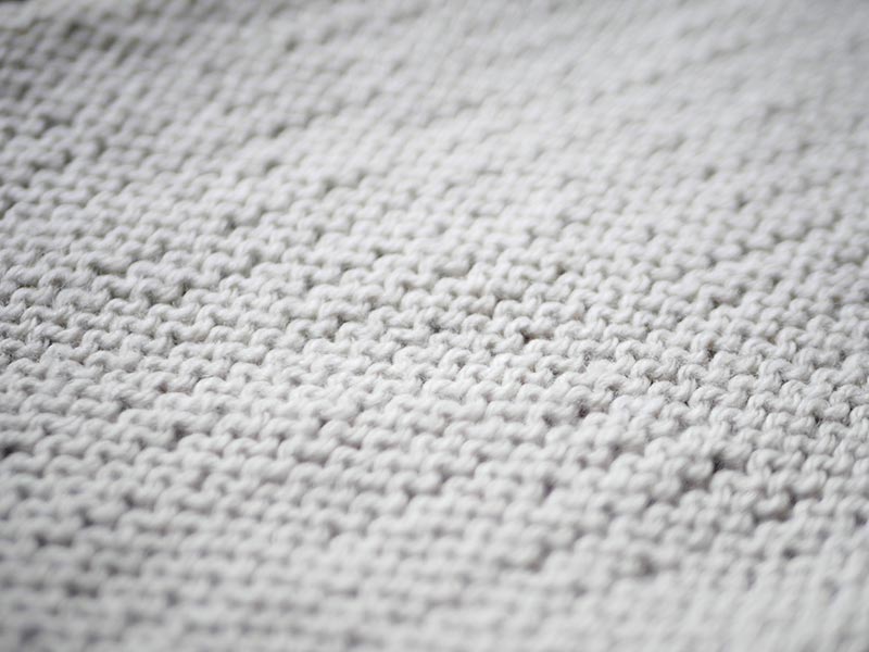 Close Up of Reverse Stockinette Stitch Knitting Pattern