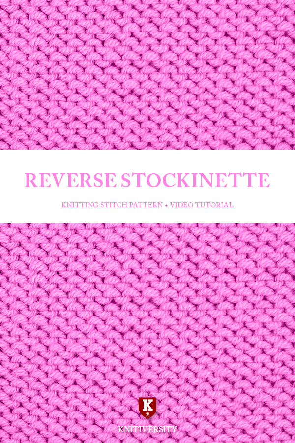 Reverse Stockinette Stitch Knitting Pattern Tutorial