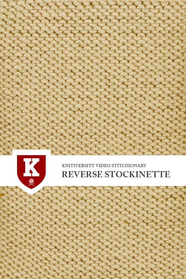 Reverse Stockinette Stitch Knitting Pattern Instructions