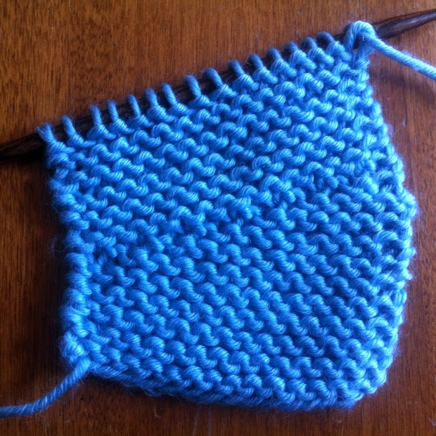 Example of the Wrap and Turn Short Row Stitch