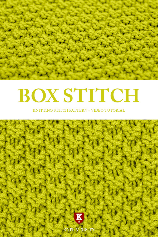 Box Stitch Knitting Pattern Tutorial