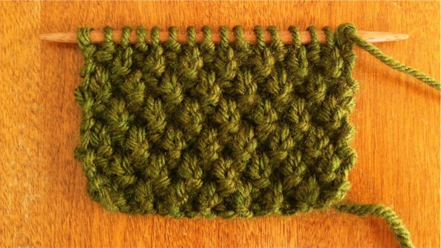 Example of the Double Moss Stitch