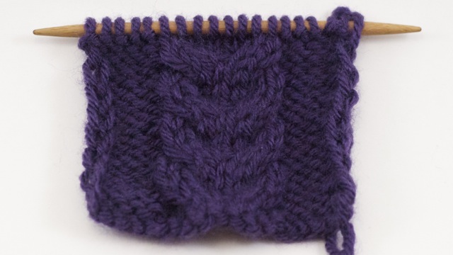 Example of the Stacked Cable Stitch