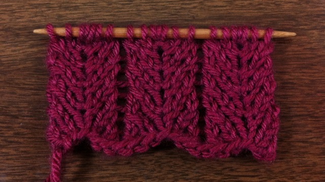 Example of the Chevron Lace Stitch