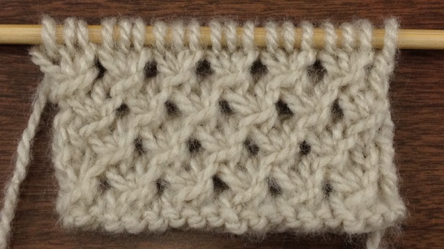 Example of the Make Knot used in the Diagonal Knot Stitch
