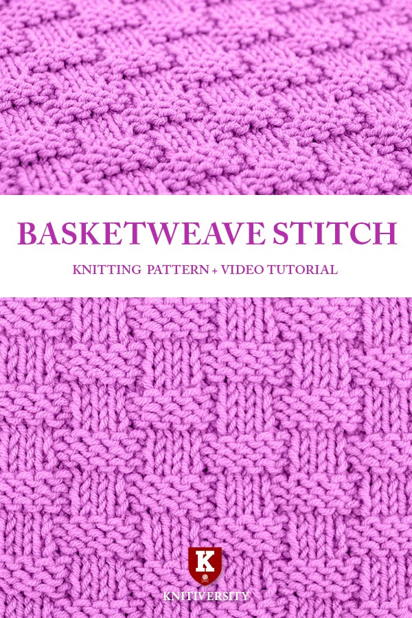 Basketweave Stitch Knitting Pattern Tutorial
