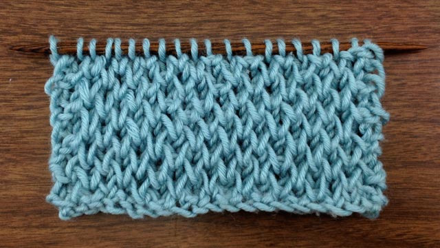 Example of the Honeycomb Brioche Stitch (right side)