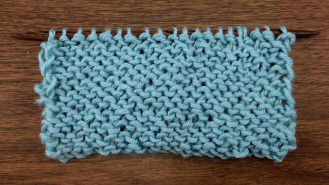 Example of the Honeycomb Brioche Stitch (wrong side)
