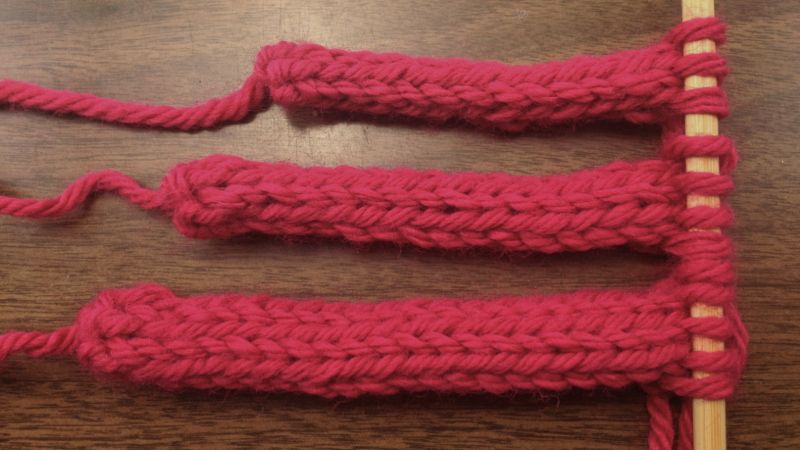 Example of a knitted I-Cord