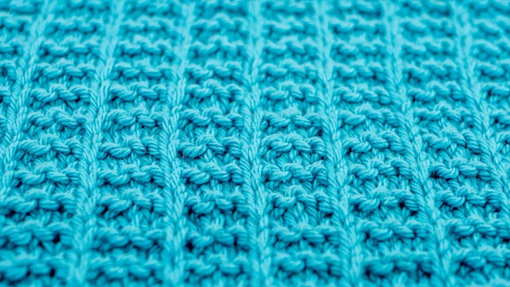 Whelk Stitch Knitting Pattern Close Up