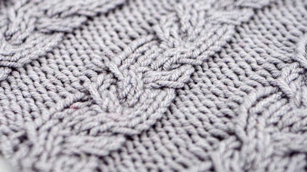 Close Up of the Garden Path Cable Stitch Knitting Pattern
