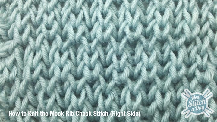 Example of the Mock Rib Check Stitch