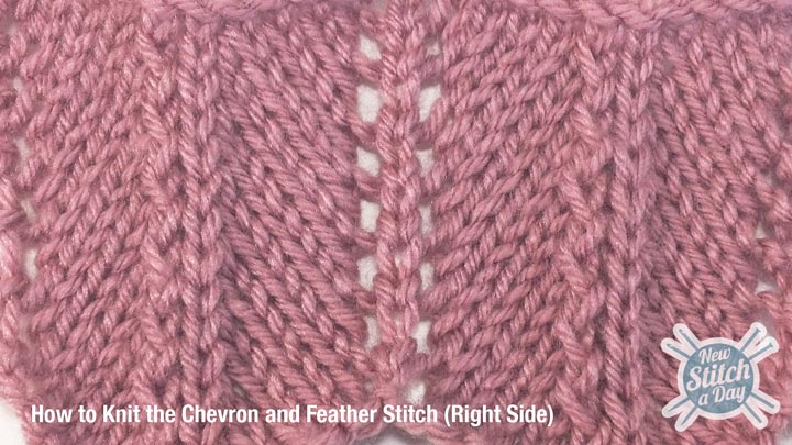 Cheveron and Feather Stitch Right Side