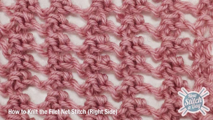 Example of the Filet Net Stitch Right Side