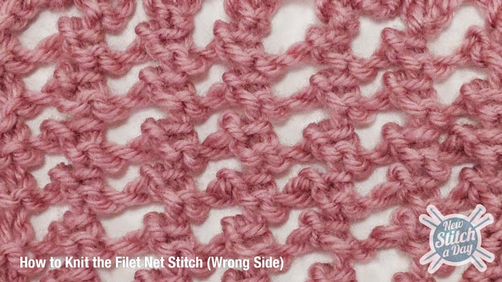 Example of the Filet Net Stitch Wrong Side