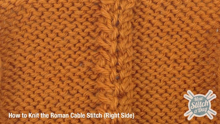 Roman Cable Stitch Right Side