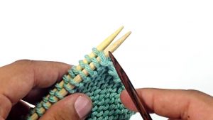 Example of the Three Needle Bind Off Knitting Technique