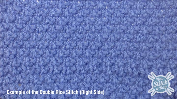 Example of the Double Rice Stitch Right Side