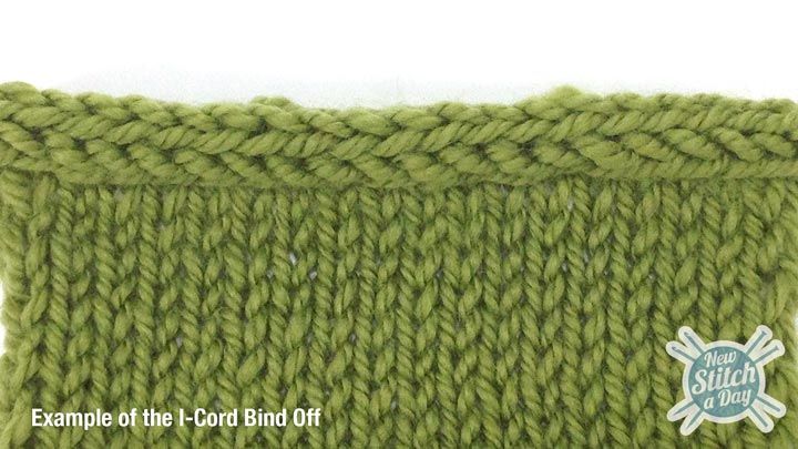 Example of the I-Cord Bind Off