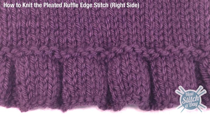 Example of the Pleated Ruffle Edge Stitch