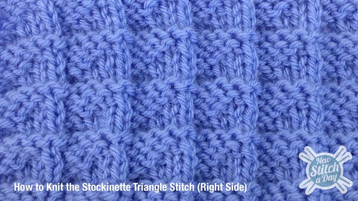 Stockinette Triangle Stitch Right Side