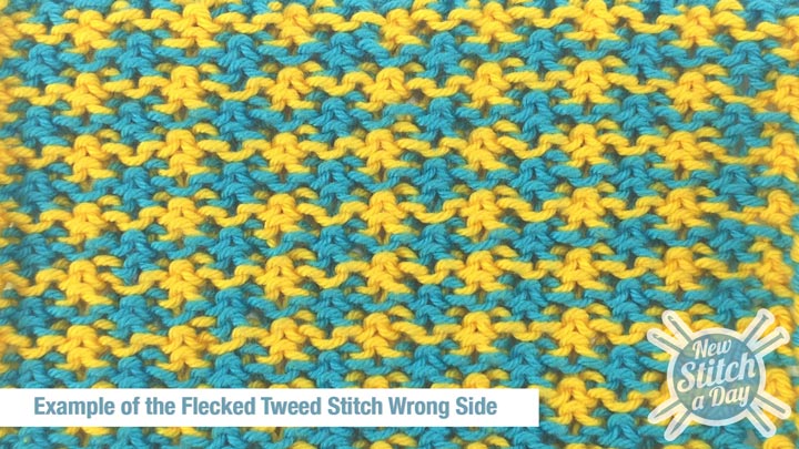 Example of the Flecked Tweed Stitch Wrong Side
