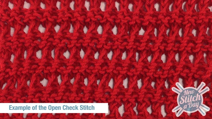 Example of the Open Check Stitch Reversible