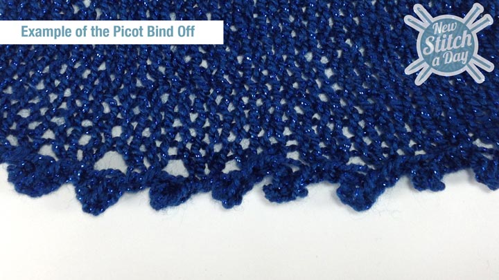 Example of the Picot Bind Off