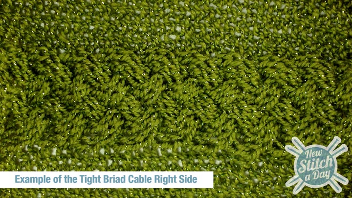 Example of the Tight Braid Stitch Right Side