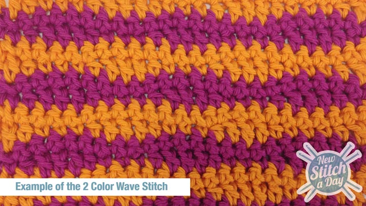 Example of the 2 Color Waves Stitch