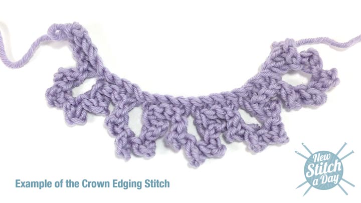 Example of the Crown Edging Stitch