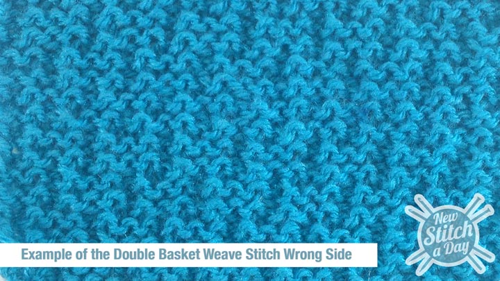 Example of the Double Basket Weave Stitch Wrong Side