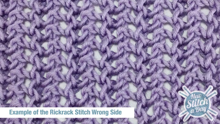 Example of the Rickrack Stitch Left Side