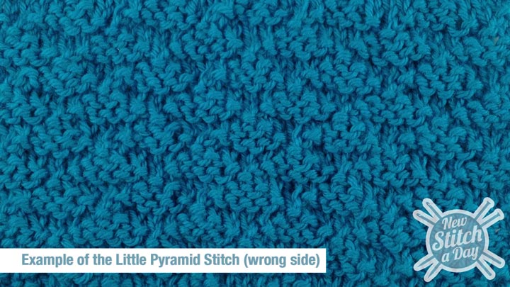 Example of the Little Pyramid Stitch Wrong Side