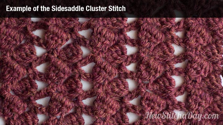 Example of the Sidesaddle Cluster Stitch