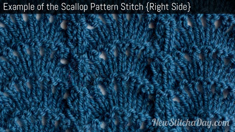 Example of the Scallop Pattern Stitch Right Side