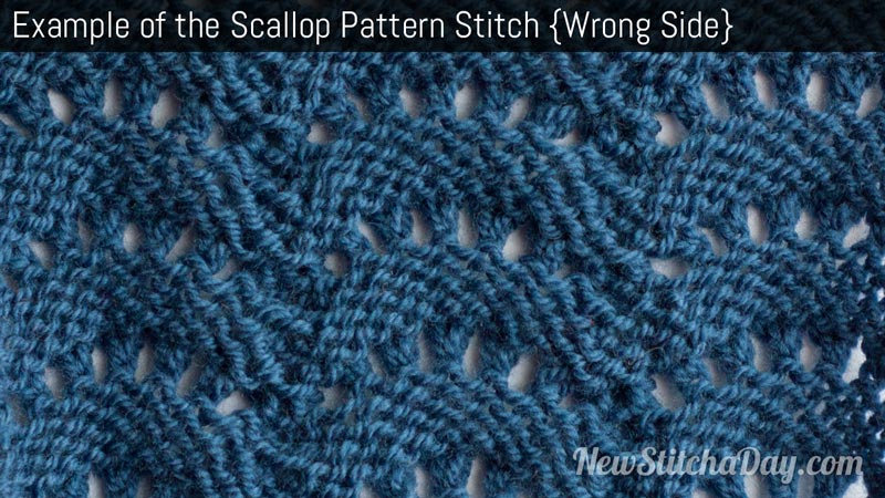 Example of the Scallop Pattern Stitch Wrong Side