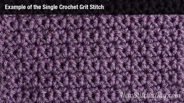 Example of the Single Crochet Grit Stitch