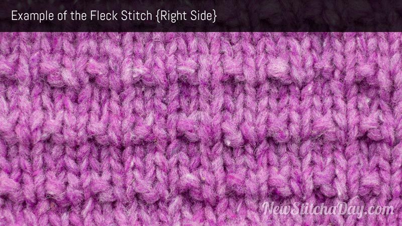 Example of Fleck Stitch Right Side