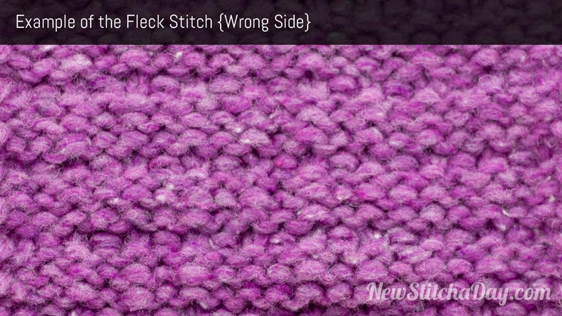 Example of Fleck Stitch Wrong Side
