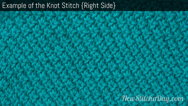 Example of the Knot Stitch Right Side