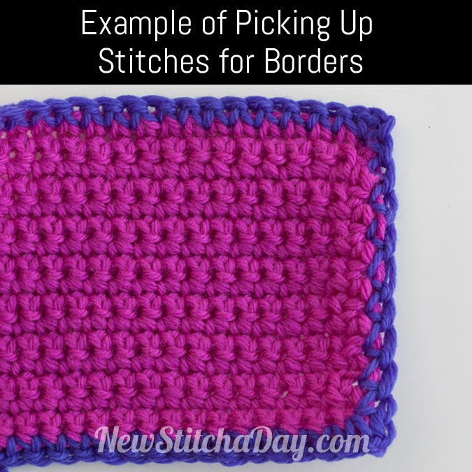 Example of Picking Up Stitches For Borders