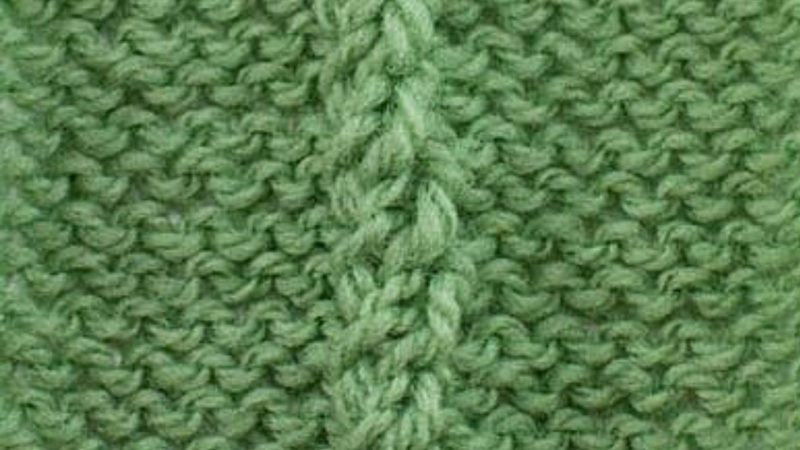 Simple Cable Stitch - Knitting Stitch Dictionary