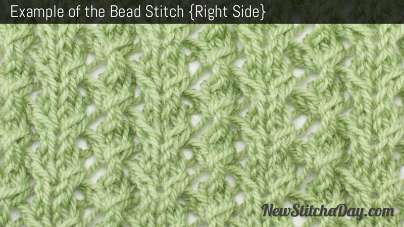 Example of the Bead Stitch Right Side