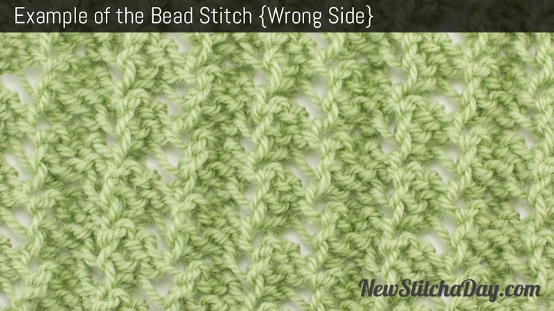 Example of the Bead Stitch Wrong Side