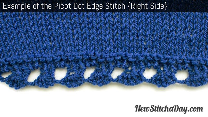 Example of the Picot Dot Edging Stitch Right Side
